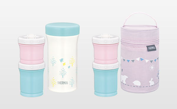 サーモス まほうびんの離乳食ケース（JBW-240）・サーモス 保冷ポーチ付き離乳食ケース（NPE-240）