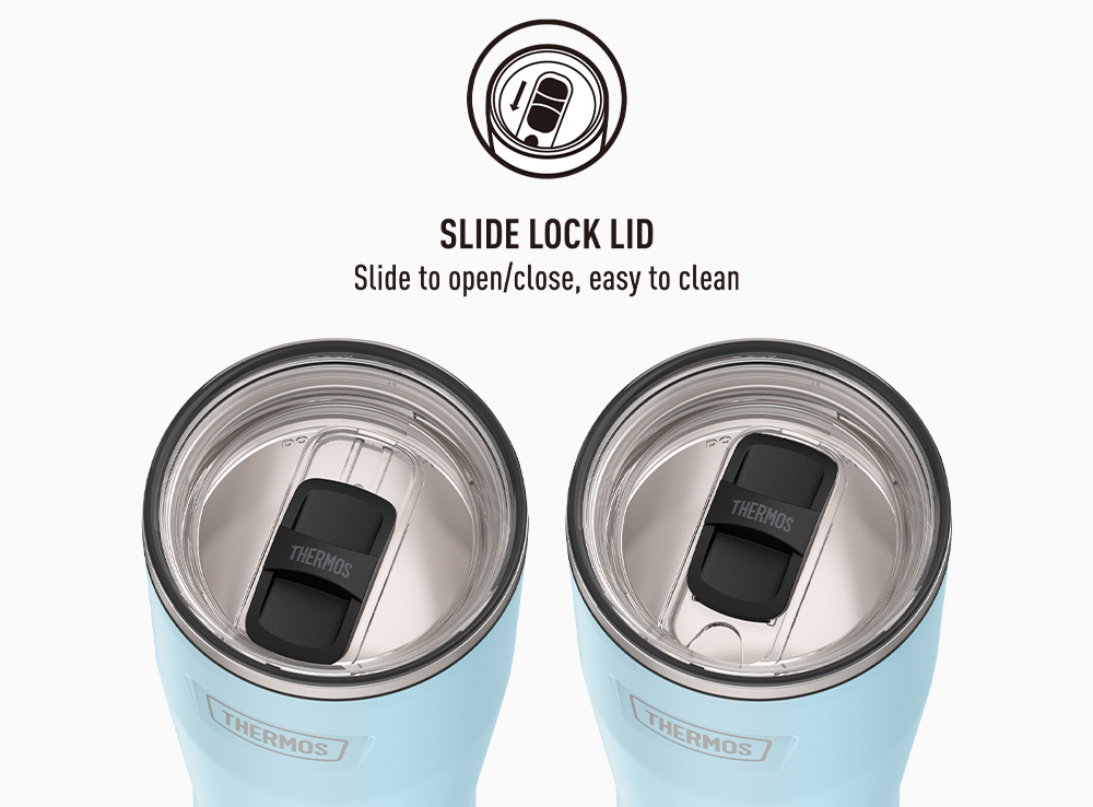 簡単に開閉できるスライド式のフタ