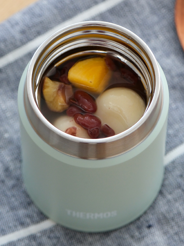 甘栗と柿のおしるこ