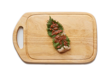 しそたっぷり！梅ささみ巻きの巻き方