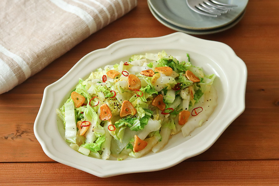 白菜のペペロンチーノ炒め画像