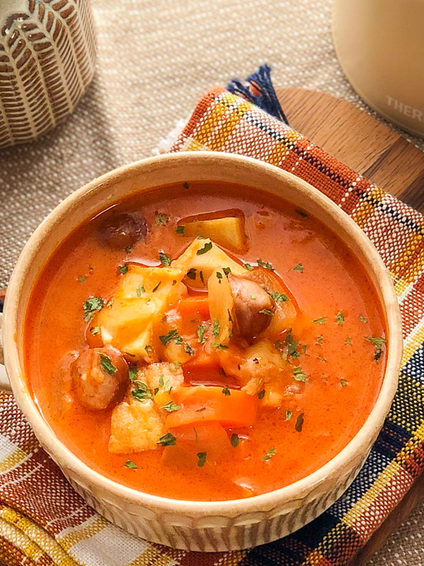 チーズとろける！厚揚げと野菜たっぷり幸せのミネストローネ