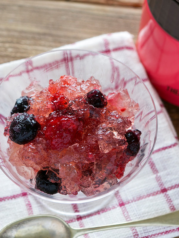 ミックスベリーのジンジャーゼリー