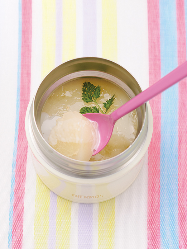 グレープフルーツとコンデンスミルクのゼリー