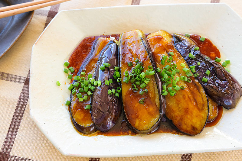 なすの生姜焼きの盛り付け写真