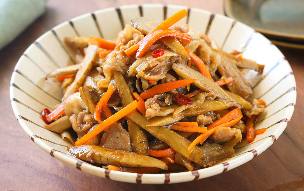 ごぼうと豚肉のおかずきんぴら