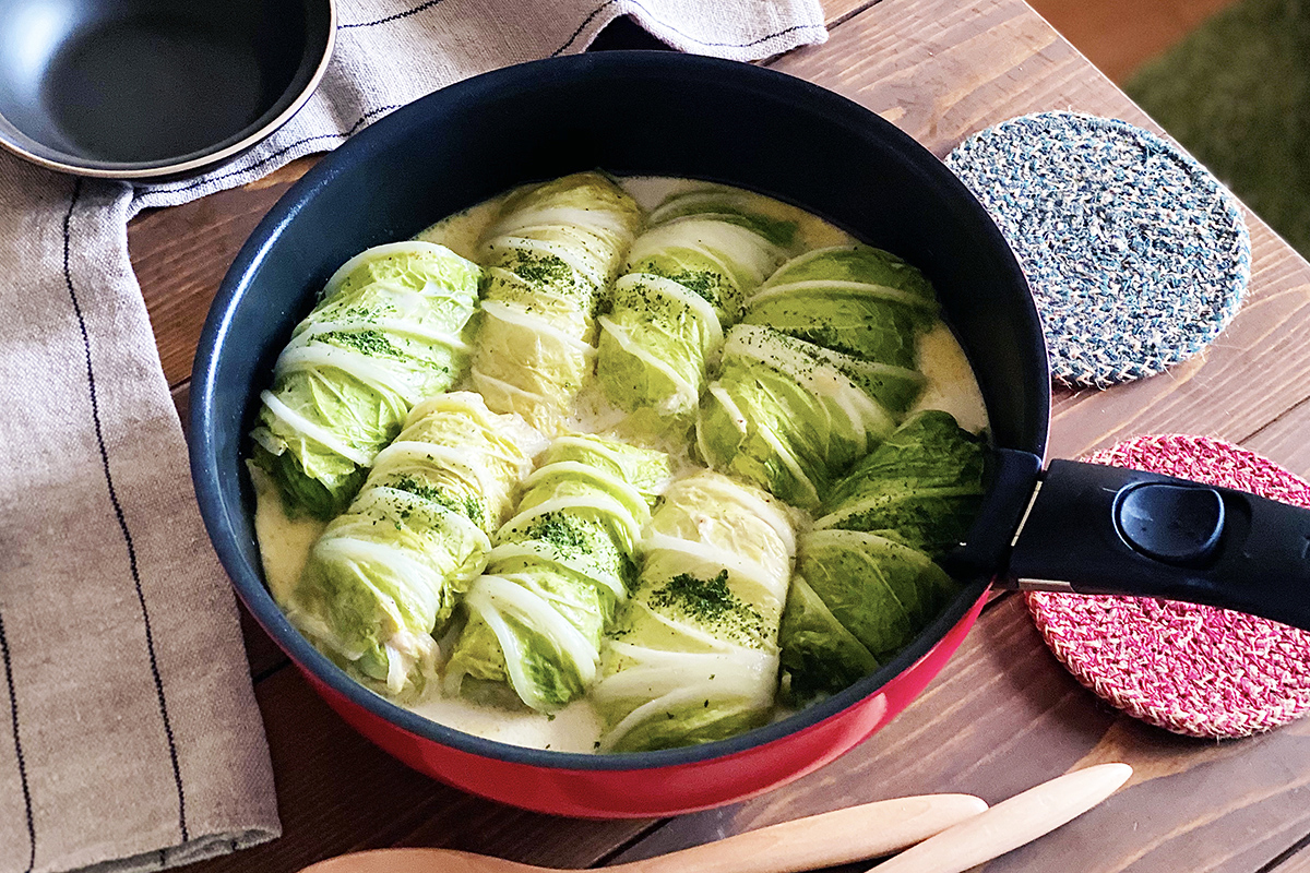 ロール白菜のクリーム煮の出来上がり写真