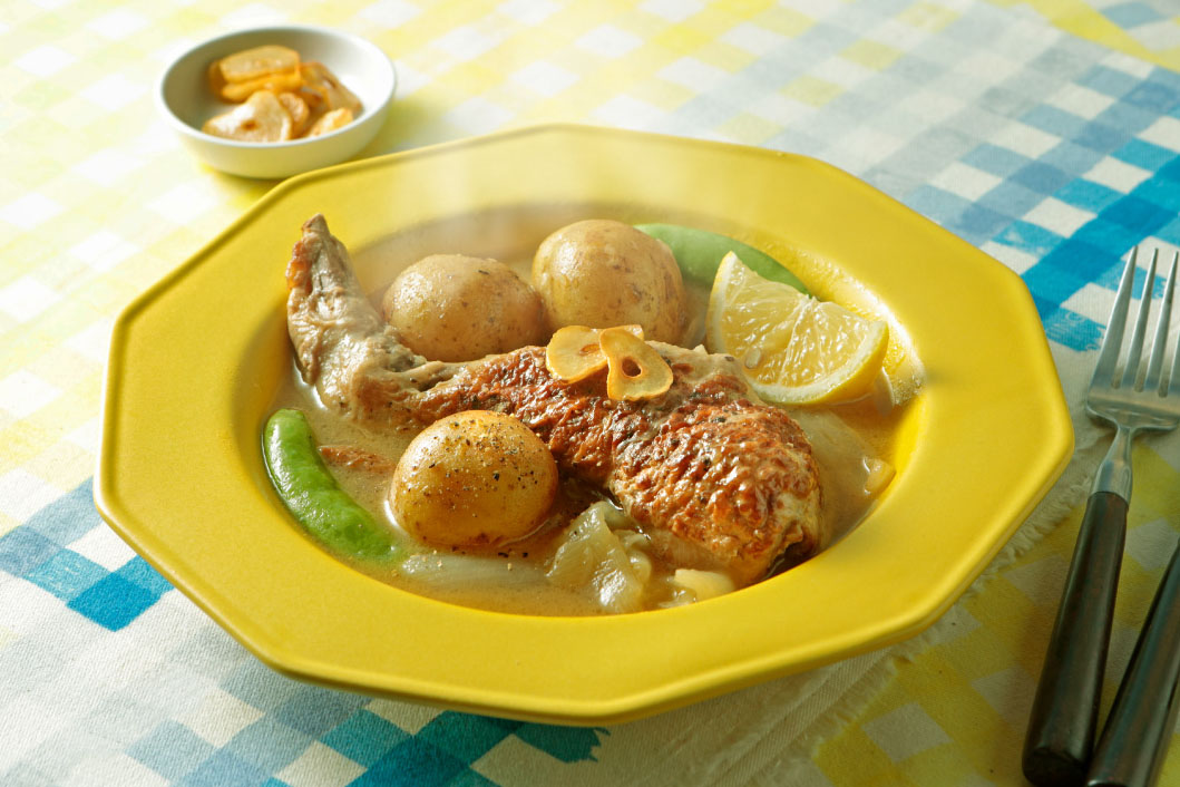 麻辣麻婆牛丼の盛り付け例の写真