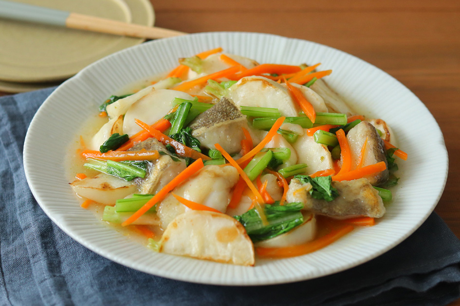 デパ地下風　タラと冬野菜の白だし柚子こしょうあん画像