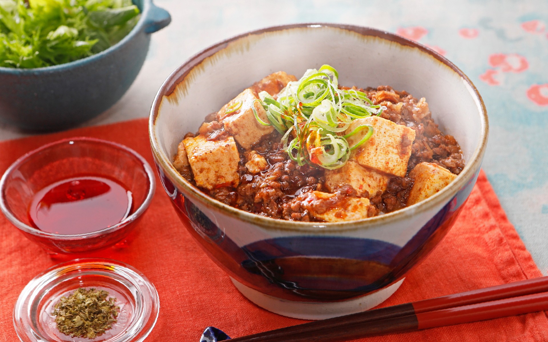 麻辣麻婆牛丼の完成イメージ