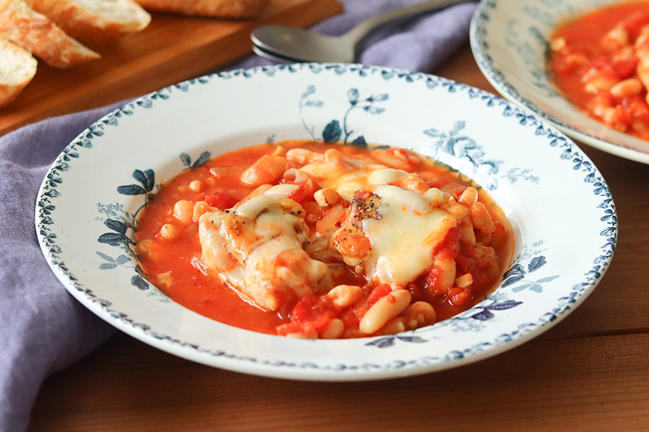 チキンと白いんげん豆のトマト煮とろ～りチーズ画像