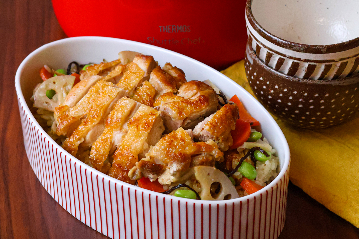 うま味しっかり激うまご飯！根菜と鶏肉のカレー炊き込みご飯
