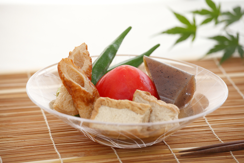 トマトと厚揚げの冷やしおでん