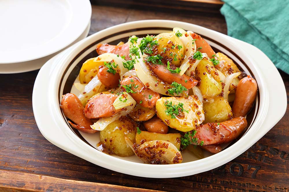 ハニマスジャーマンポテトの盛り付け例の写真