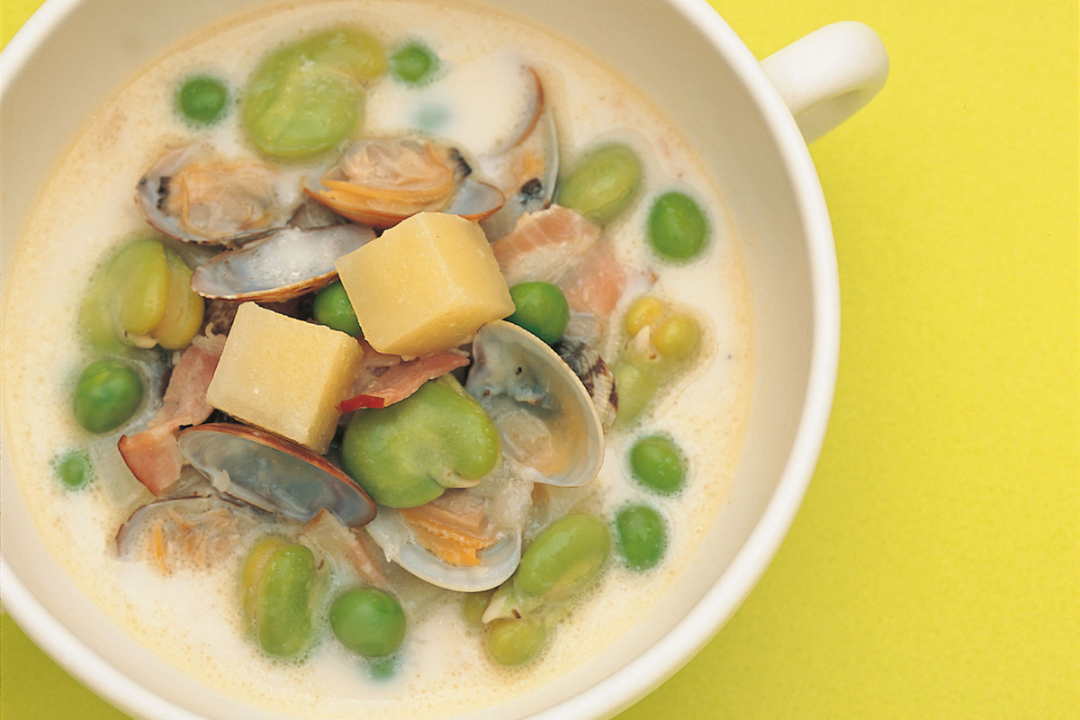 春野菜のクラムチャウダー