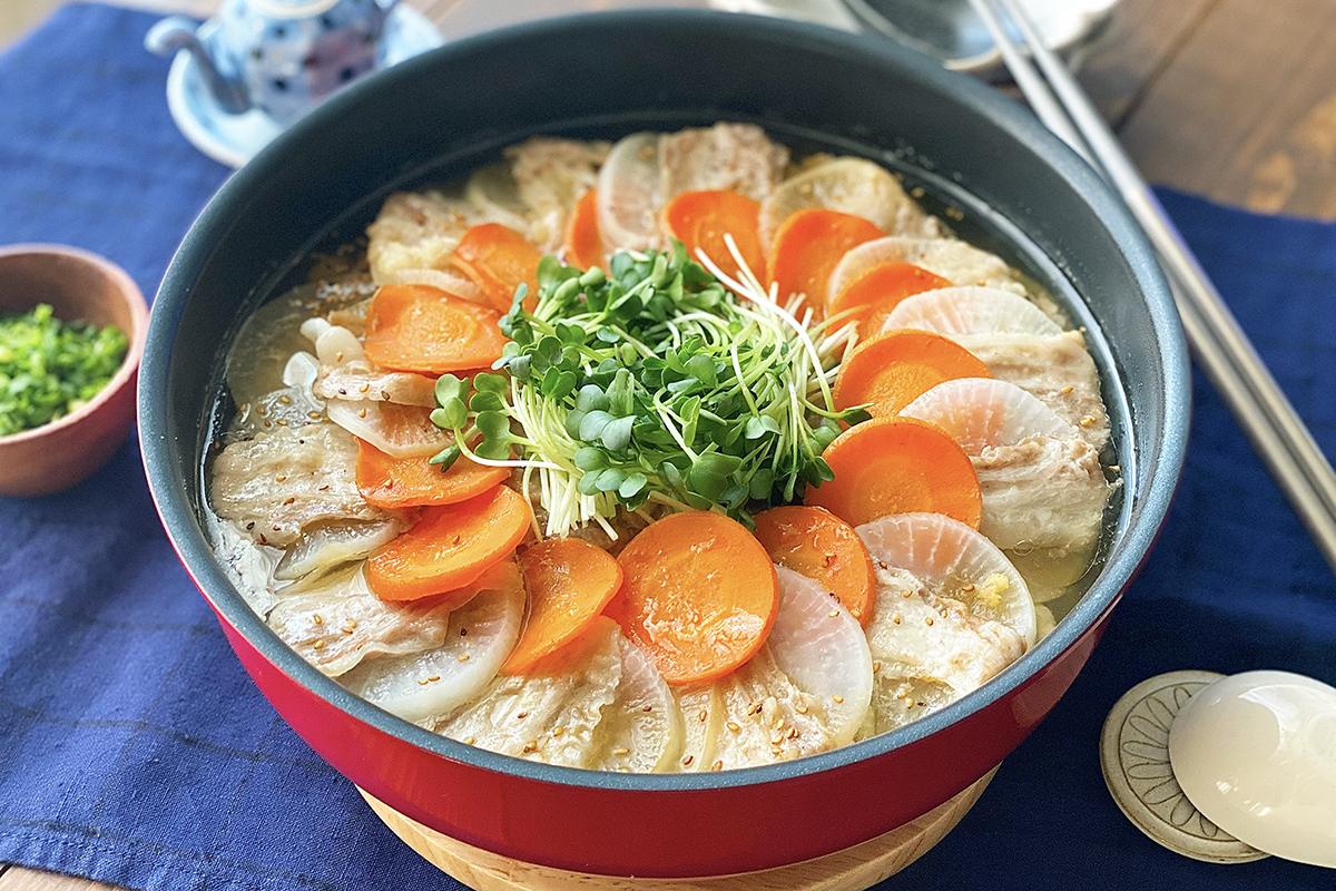 大根ミルフィーユ鍋の出来上がり写真