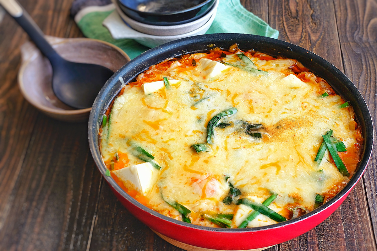 とろーりチーズのキムチ鍋の出来上がり写真