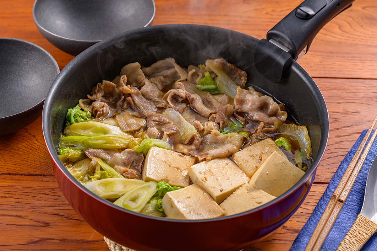 肉豆腐風おかず鍋のできあがり写真