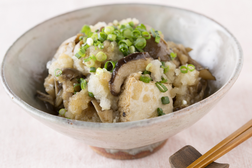 厚揚げときのこのおろし煮 シャトルシェフレシピ レシピ サーモス 魔法びんのパイオニア