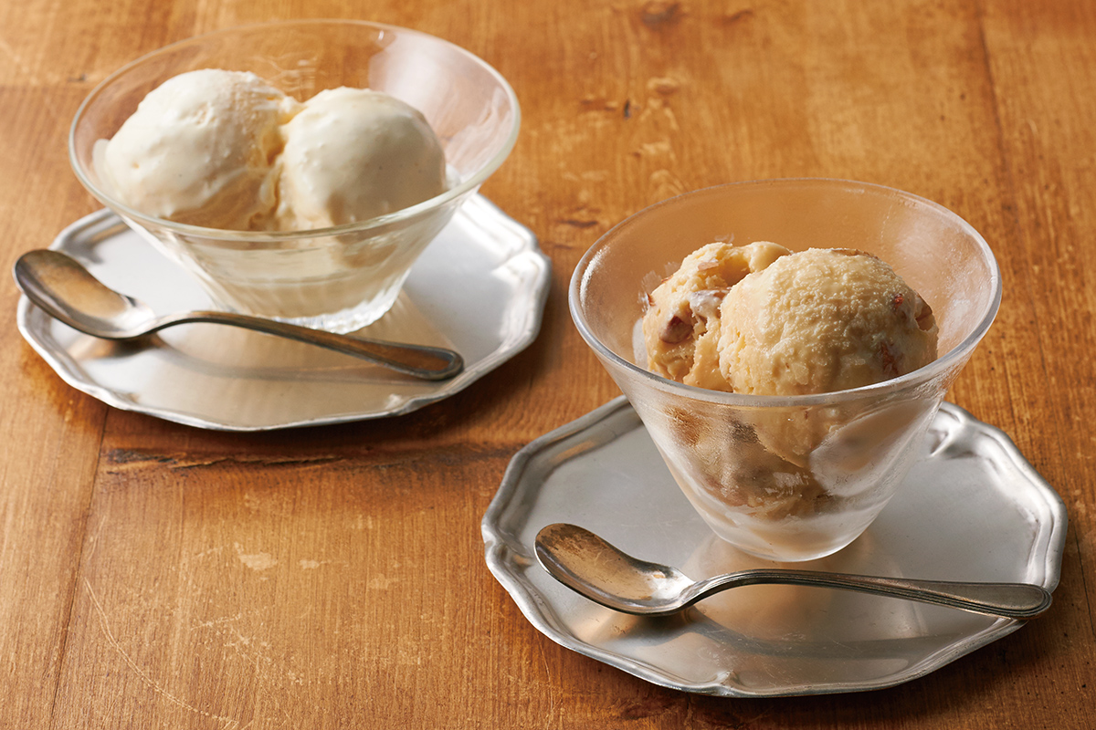 濃厚バニラアイスクリーム キャラメルナッツアイスクリーム アイスクリームメーカーレシピ レシピ サーモス 魔法びんのパイオニア