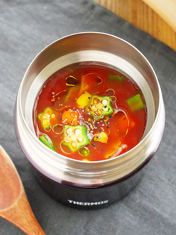冷製トマトスープ スープジャーレシピ レシピ サーモス 魔法びんのパイオニア
