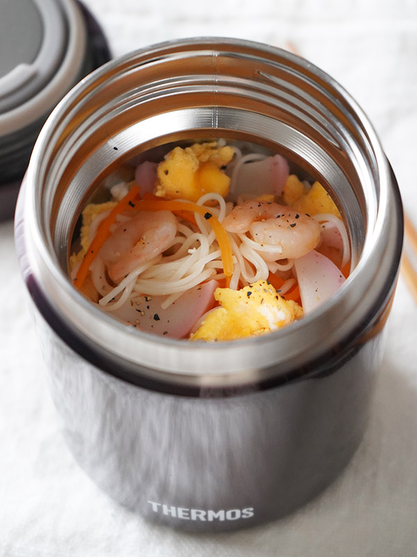 エビと卵の冷やしチャンプルー スープジャーレシピ レシピ サーモス 魔法びんのパイオニア