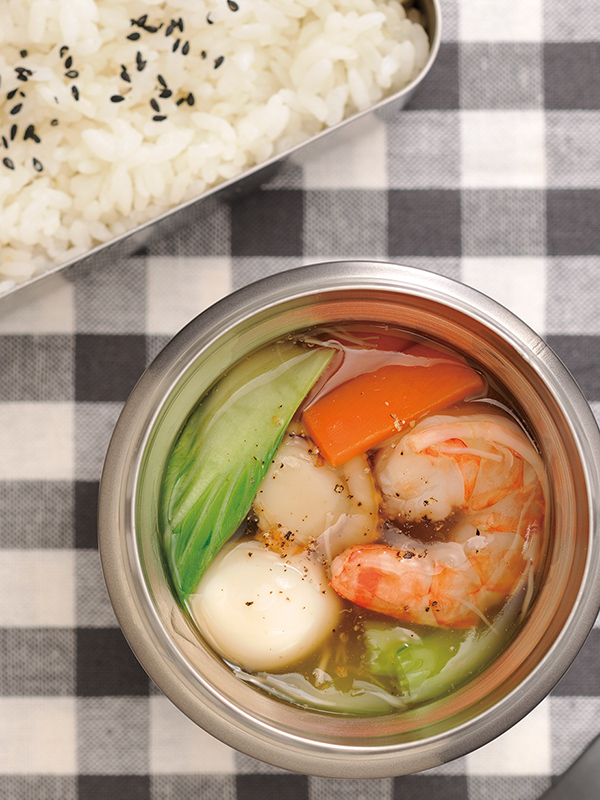野菜たっぷり海鮮中華丼 スープジャーレシピ レシピ サーモス 魔法びんのパイオニア