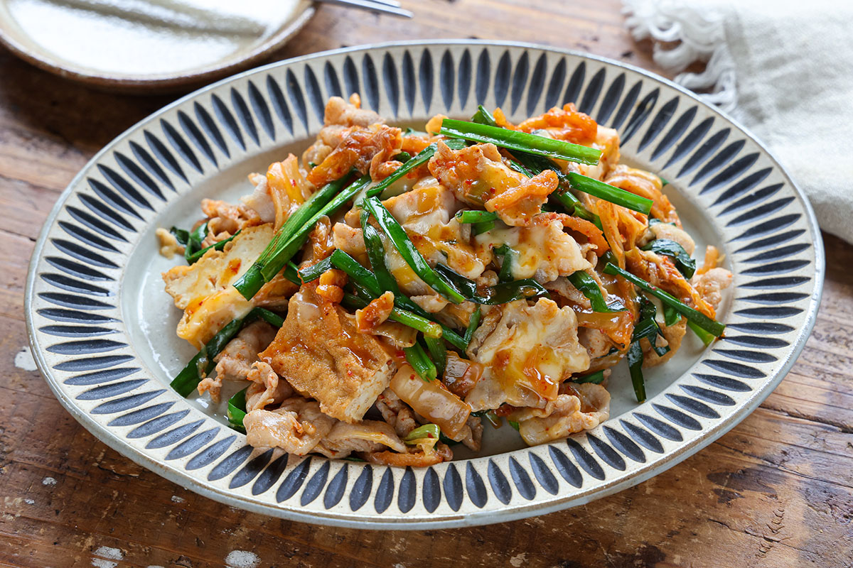 厚揚げ入り豚キムチーズ フライパンレシピ レシピ サーモス 魔法びんのパイオニア