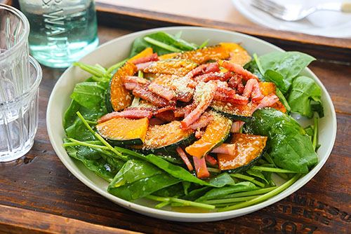 かぼちゃとベーコンのホットサラダ | フライパンレシピ | レシピ