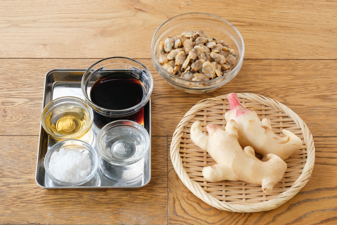 新しょうが佃煮材料カット